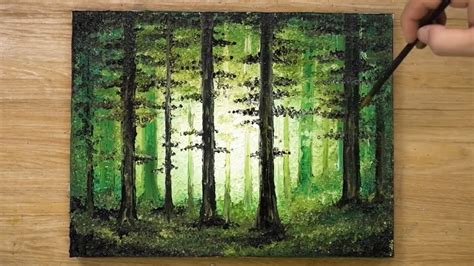 Forest scene acrylic on wood Painting Art & Collectibles Acrylic etna ...