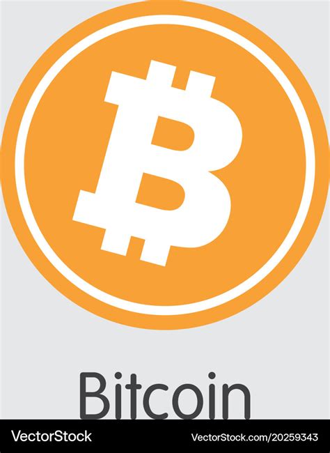 Bitcoin - cryptocurrency logo Royalty Free Vector Image