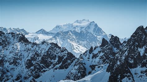 mountains, peak, alps, snowy, mountain range, 4k HD Wallpaper