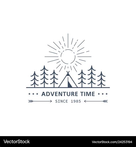 Summer camp logo Royalty Free Vector Image - VectorStock