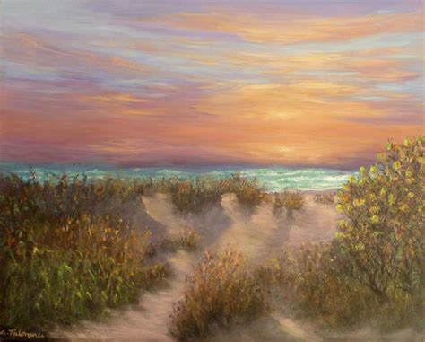 Beach Sunrise by Amber Palomares | Coastal painting, Beach painting ...