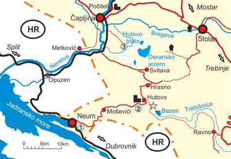 Bosnia Neum Map