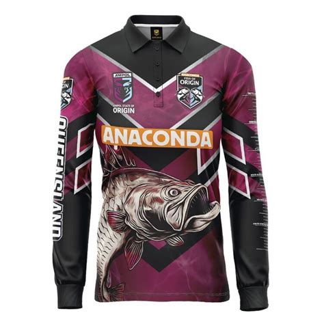 Fish of Origin QLD NRL Youth Sublimated Fishing Shirt Fish Of Origin ...