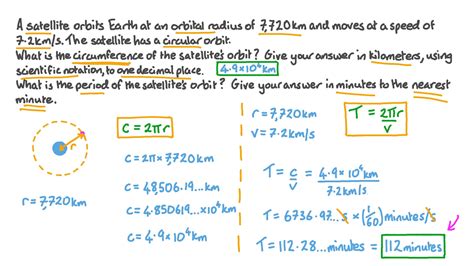 Question Video: Finding the Orbital Period from the Radius and Velocity ...