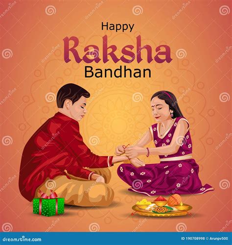 Happy Raksha Bandhan Cartoon Vector | CartoonDealer.com #75152411