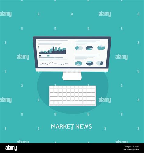 Vector illustration. Flat background. Market trade. Trading platform ...