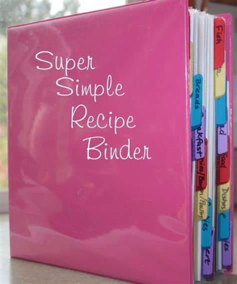 Super Simple Recipe Binder | Recipe binder, Recipe binders, Diy recipe ...