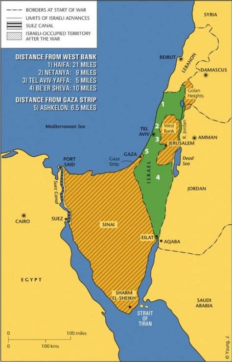 peta hasil perang 6 Hari Arab-Israel 1967 | KEKUNOAN