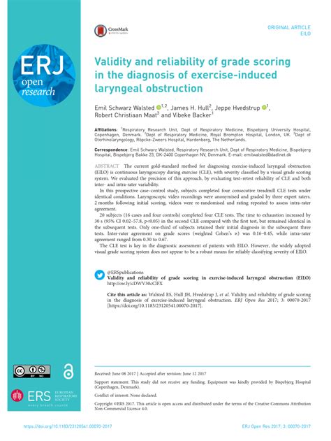 (PDF) Validity and reliability of grade scoring in the diagnosis of ...