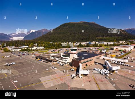 Aerial View of Juneau International Airport, Juneau, Southeast Alaska ...