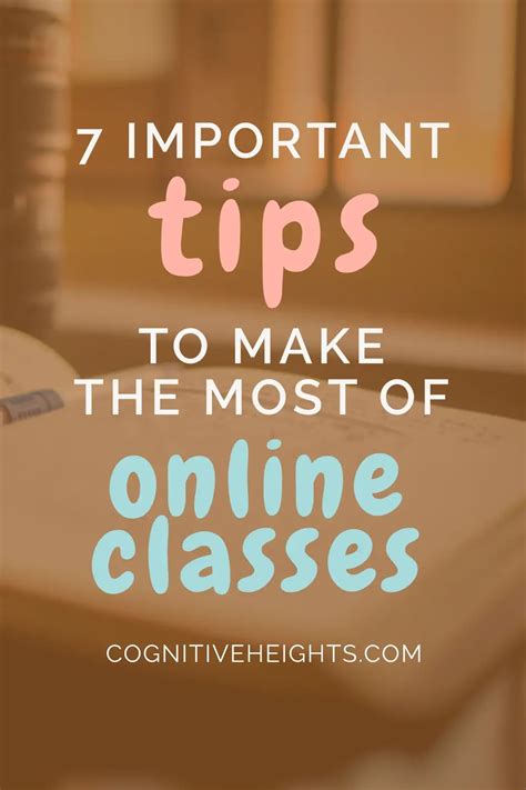 Tips for Online Classes - Cognitive Heights