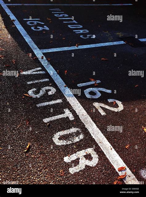 Numbered visitor parking space Stock Photo - Alamy