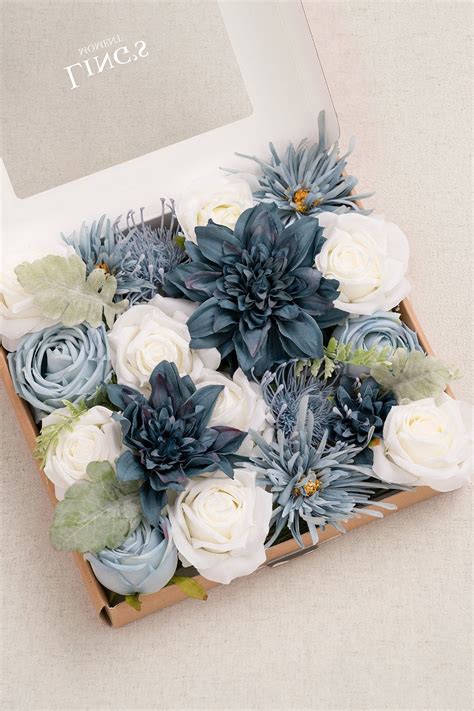 Dusty Blue Wedding Flowers & Greenery in 2022 | Blue wedding flowers ...