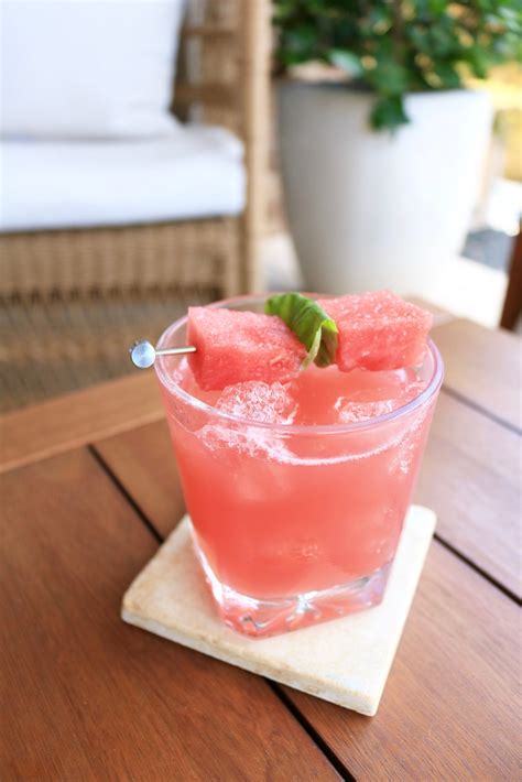 Watermelon Basil Cocktail with Gin - Catheryn Grivna