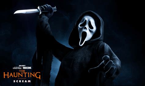 Download Screaming Scream Poster With A Knife | Wallpapers.com