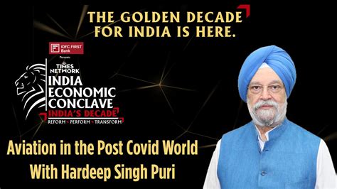 Aviation in the Post COVID World | Hardeep Singh Puri | India Economic ...