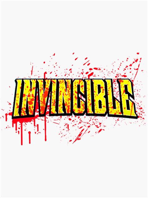 "Invincible T-ShirtInvincible Blood Splat Logo" Sticker von ParwyMukan ...