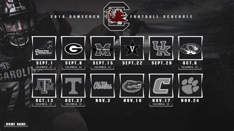 2018 Football Schedule Announced - University of South Carolina Athletics