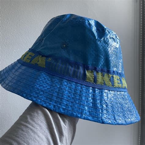 IKEA Men's Blue and Yellow Hat | Depop