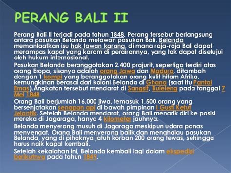 sejarah Perang bali, perang batak, perang banjar