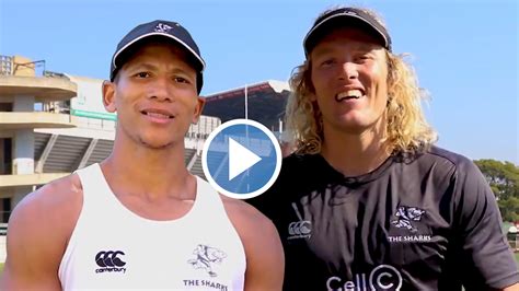 Watch: Manie Libbok and Werner Kok welcomed to the Sharks