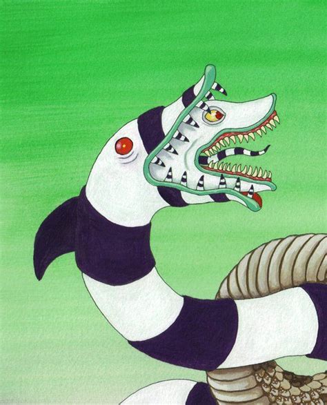 Beetlejuice Serpent & Sandworm Print - Etsy | Beetlejuice cartoon ...