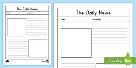 Printable Old Newspaper Template | Editable ELA Resource