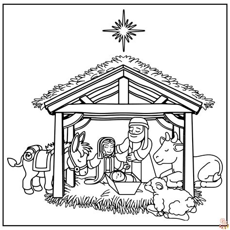 Printable Nativity Characters Coloring Pages Nativity Coloring Pages ...