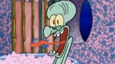 Squidward Screaming At Spongebob