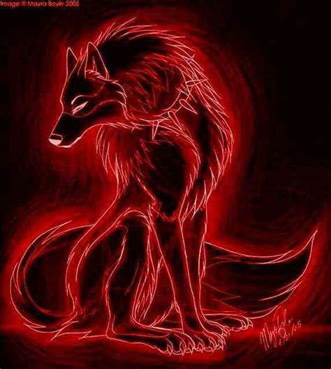 Loup rouge | Fantasy wolf, Magical wolf, Wolf painting