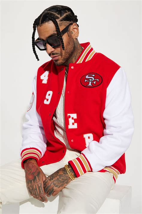 49ERS Varsity Jacket - Red/White | Fashion Nova, Mens Jackets | Fashion ...