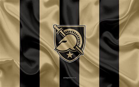 Army Black Knights flag, NCAA, brown black metal background, american ...