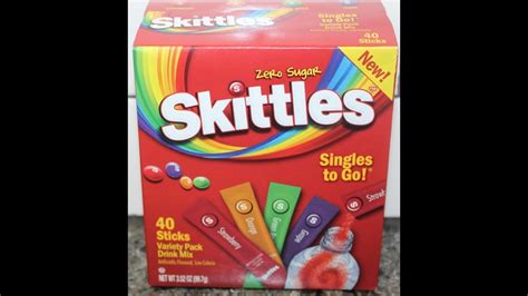 Zero Sugar Skittles Singles To Go: Strawberry, Orange, Green Apple ...