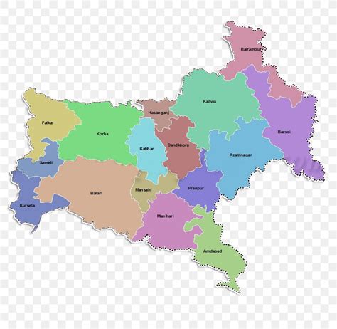 Katihar Bhagalpur Division Map Jamui District Arwal District, PNG ...