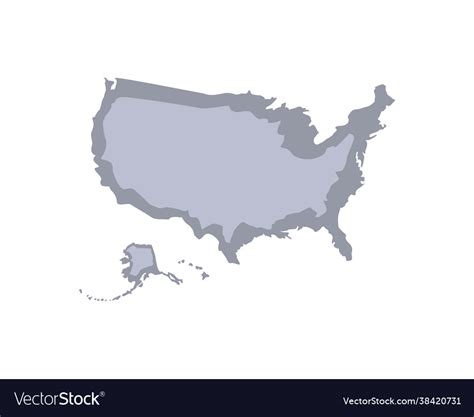 Usa map gray Royalty Free Vector Image - VectorStock