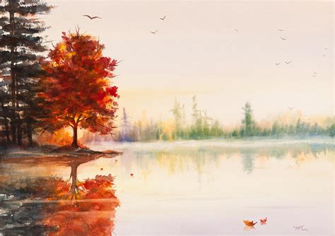 Fall Watercolor Paintings