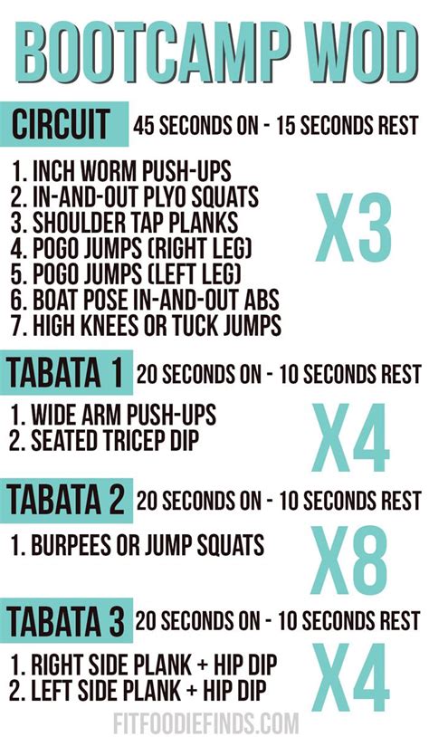 Boot Camp Workout Ideas | Examples and Forms | Bootcamp, Fun workouts ...