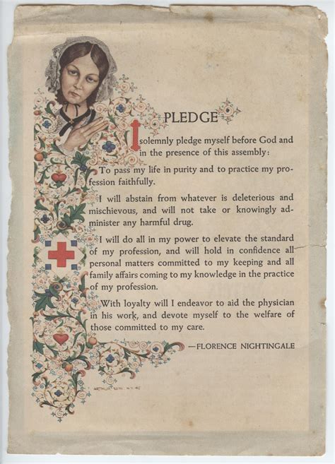 Florence Nightingale Pledge There are a few Nurses could do with ...