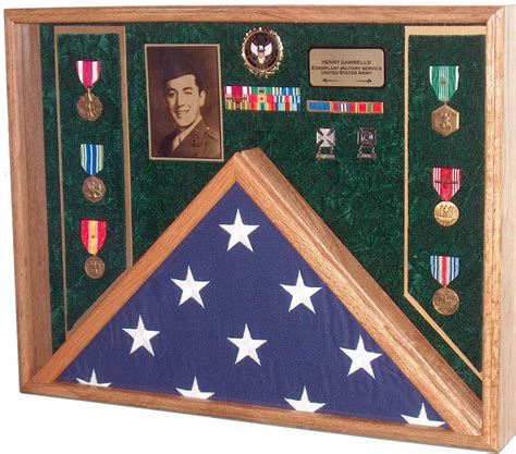 Burial Flag and Military medal display case - www.militaryawardscases.com