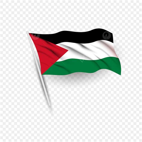 Palestine Flag Clipart Transparent Background, Waving Flag Of Palestine ...