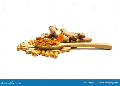 Turmeric for Herbal Medicine. Stock Image - Image of cook, capsule ...