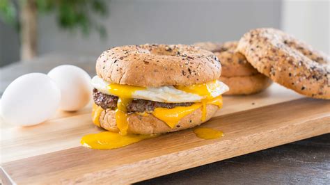 Isom IGA - Recipe: Sausage, Egg and Cheese Breakfast Bagel