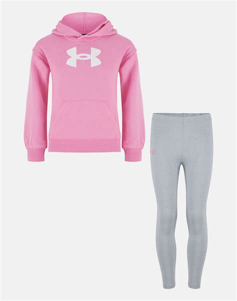 Under Armour Younger Girls Hoodie Tracksuit - Pink | Life Style Sports IE