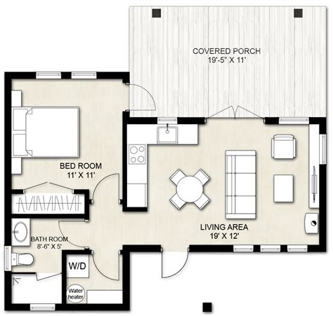 Truoba Mini 120 - | Guest house plans, Tiny house floor plans, House ...