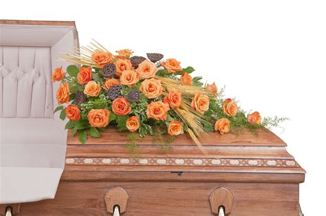 Fall Splendor Casket Spray TMF-701 in Bensalem, PA | Flower Girl Florist