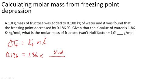 Molal Freezing Point Depression Constant