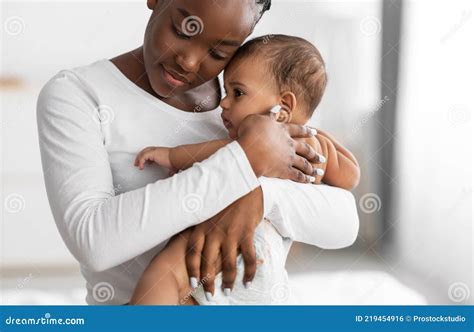 Portrait of Black Mother Holding Baby on Hands Stock Photo - Image of ...