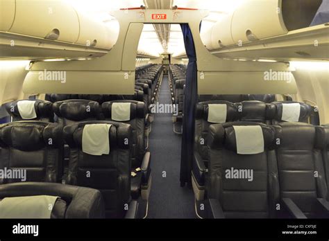 Boeing 737 interior in a British Airways configuration Stock Photo - Alamy