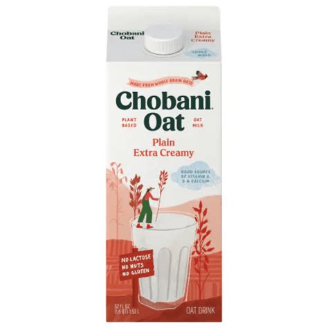 Chobani Extra Creamy Plain Oat Milk, 52oz (pack of 6) - Walmart.com