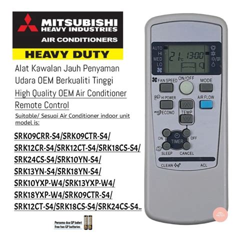 Mitsubishi Heavy Industries Air Conditioner Remote Control with AIR ...